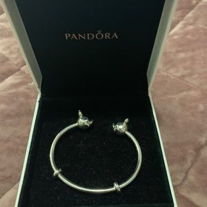 Never worn Pandora Minnie and Mickey Mouse bangle